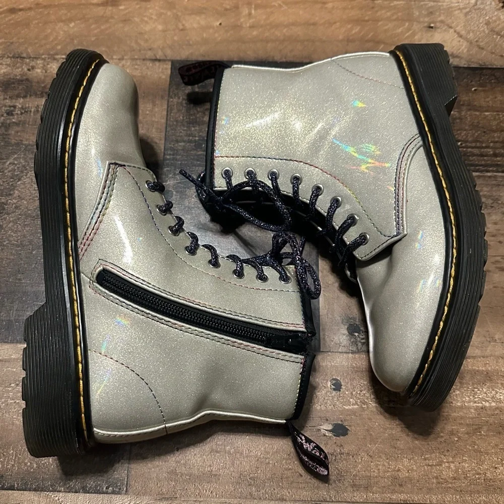 Dr. Martens Junior 1460 Sparkle Rays Boots